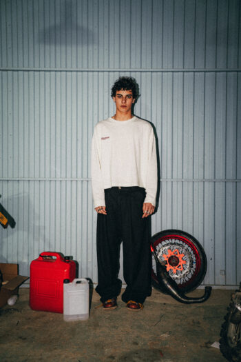 Stripe Jazz club Pleated Pants